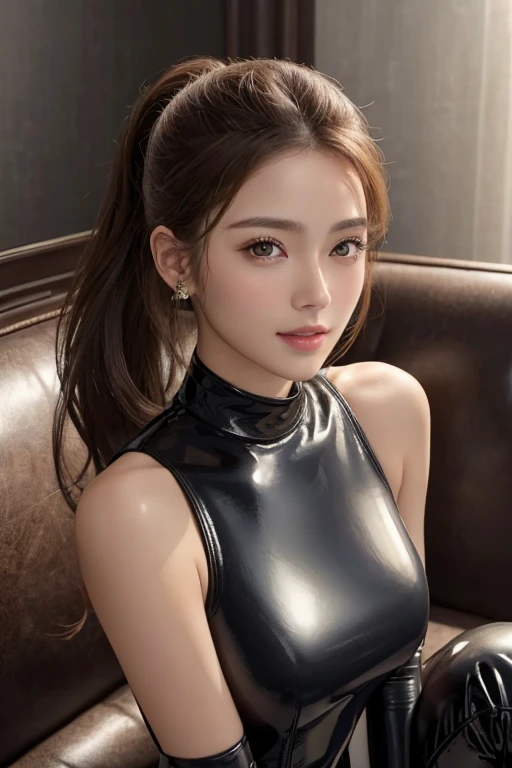 (RAW Photography:1.2)、top-quality、a beautiful detailed girl、tight water suit、latex wet suit, a smile、Twin-tailed、extremely detailed eye and face、beatiful detailed eyes、huge filesize、hight resolution、hight resolution、8k wallpapenely detail、Highly detailed ticker uniform 8k wallpaper、Light on the face、movie lighting、、sexy pose、(photorealisim:1.4)、illustratio、surrealism、 frombelow、super detailing、masterpiece