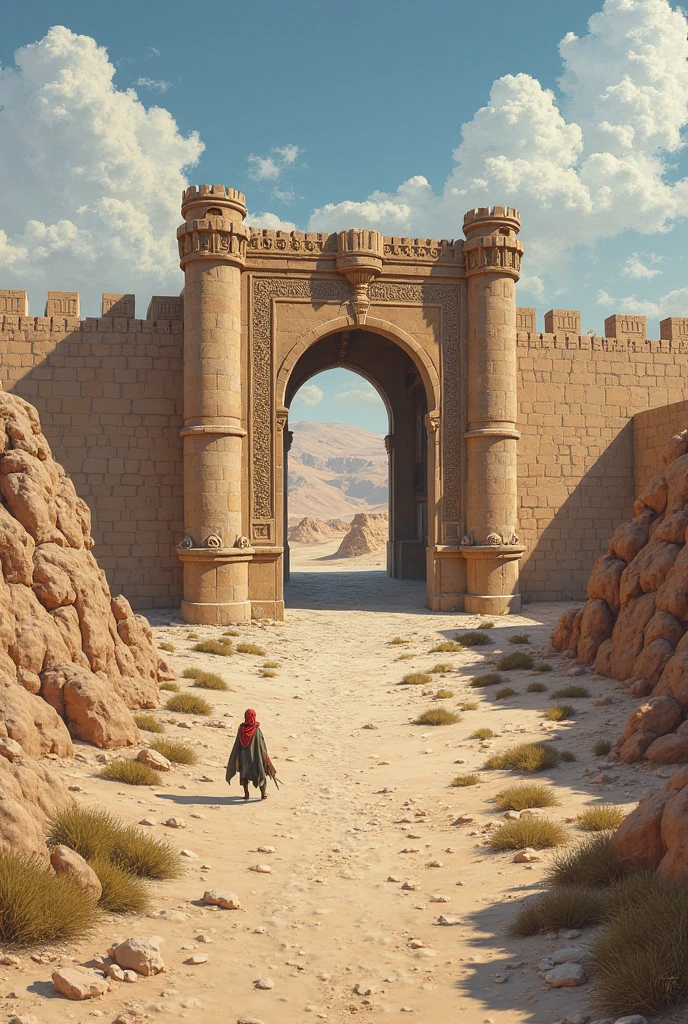  Exact illustration of Kerwansarai from Aksaray /Turkey in the year ca . 1980 with surroundings as well as barren landscape 