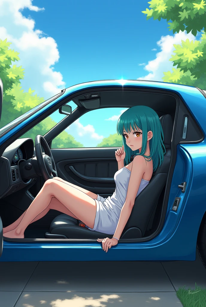 Bulma DESNUDA, (TOTALMENTE DESNUDA) ( cuerpo completo) ( tetas grandes) (pussy juice) (pelo azul)