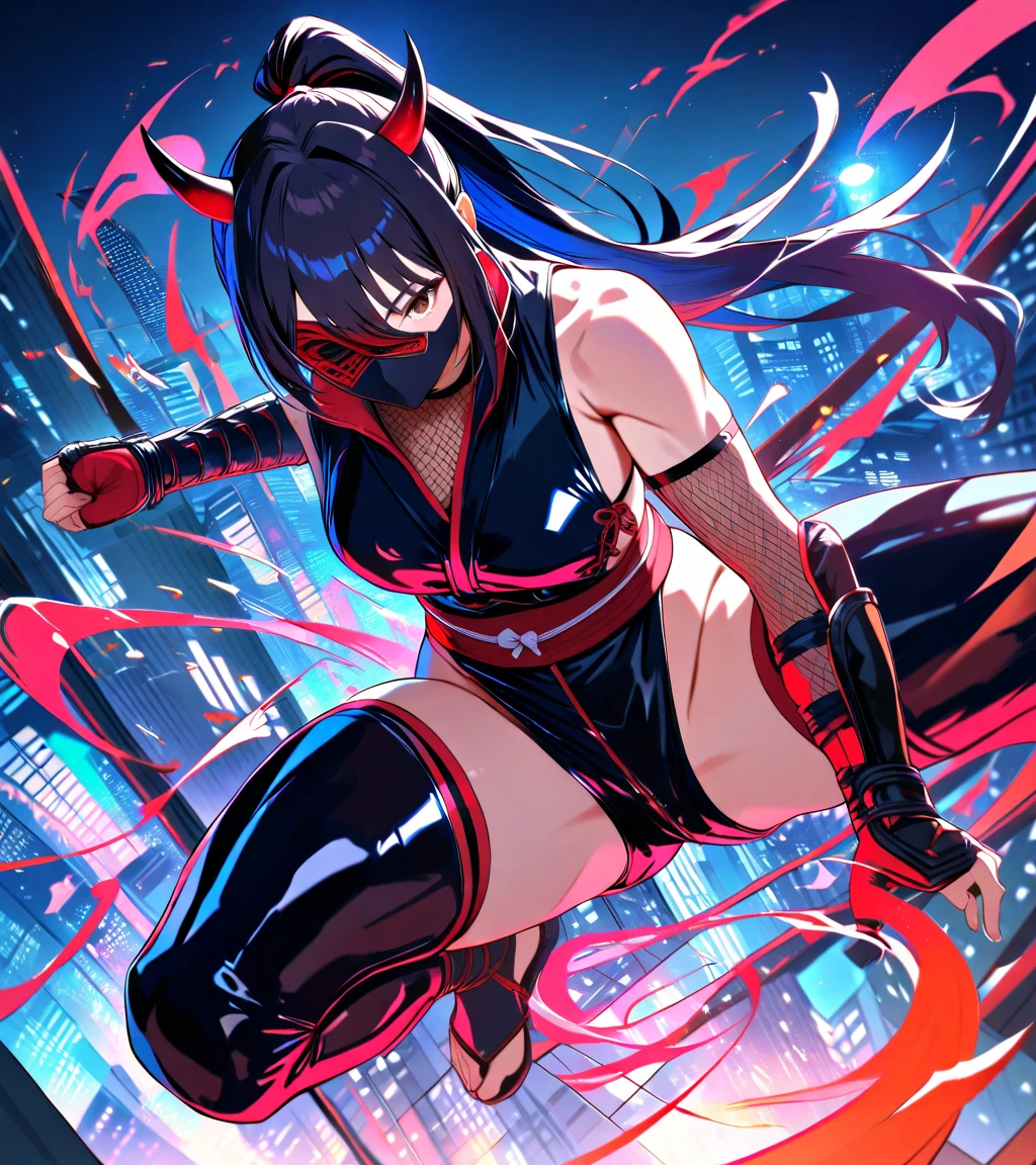 ultra-detailed, Explicit, Beautiful body, Beautiful Nose, Beautiful character design, perfect eyes, perfect face, ultra highres, 4K, beautiful legs, perfect legs, Nice hands, Perfect hand, Masterpiece, Best Quality, Highly detailed, illustration, absurdres, perfect anatomy, street fighter, doll suit, shadaloo doll, dollsuit, expressionless, blank eyes, looking at viewer, red gloves, emotionless, black latex, corrution, mind control, female combatant, full body, hypnotized, unhappy trance, full body suit, ribbed bodysuit, both arms at side, obey, perfect female body, extremely glossy latex, hypnosis, hypnoLora, empty eyes, Mind control device, poses, submissive_pose, Slave, lying down straight,  lying down, lying down at attention, hat, necktie, belt, latex, ribbed bodysuit, thighhighs, garter belt, Fighting Stance, extending the right arm from the shoulder into the air with a straightened hand, military, thigh boots, black pantyhose, (((pixel-perfect, detail-perfect))), solo, 1girl, hair ornaments, long hair, black hair, hair ribbon, yellow eyes, Scarecrow, Girls' Frontline, medium breast, twin tails, (((gas mask))), ScarecrowGasmask, sangvis ferri