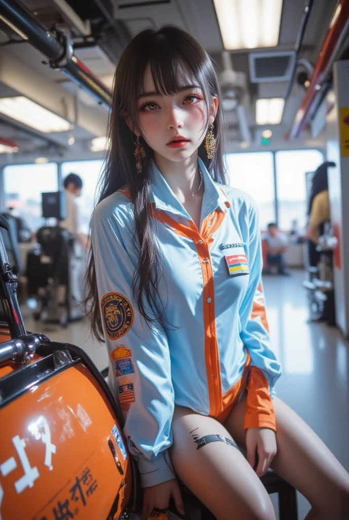 best quality，In 4K，beautiful girl，middle School girls,double eyelid,Swimwear，bikini，Ocean，Wearing a cap cap，Purple Fashion，Future Fashion，gravure idol，Model，smile，highest quality，big breasts，hyper real stick、She has her bangs down，beautiful girl，Maid clotheasterpiece，perfect face，perfect breasts，long hair，Outstanding style，stimulating，Cute outfits，Horny girl，double eyelid，Naughty Girls，Erotic and cute，mini skirt，ribbon on uniform，colorful hair color，yellow eyes，leather jacket，horny girl，Knee-high boots，
Colorful，multicoloured，future fashion，smile，，zipper bra，Multicolored clothing