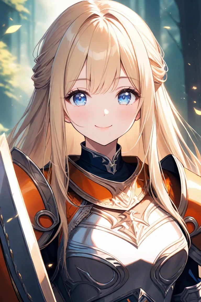 asuna, asuna_(sao), 1girl, fantasy, highres, looking_away, looking_to_the_side, original, realistic, scenery, Close-up, upper_body, smiling, action pose,on_bed,