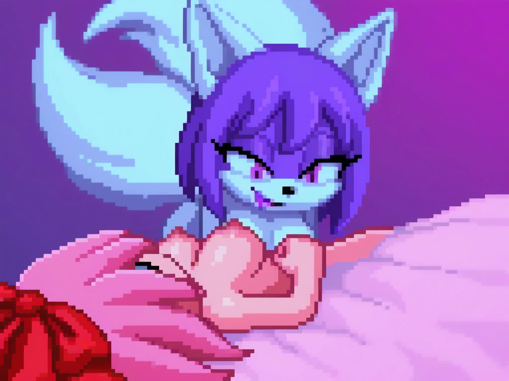 solo, fluffy female with Slushi the fox, Fox Girl, smug, NSFW, hi res, beautifully shaded, shadows, simple lighting, simple background, blowjob, penis, penis in mouth, cum in mouth, first person view, collar, leashed