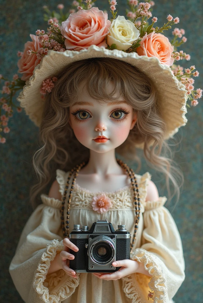 cute chubby toddler farm girl, pink hair, short hair, blind box toy style, American propaganda poster, bloom, framed, bokeh, Hasselblad, Eye-Level Shot, 16k, 16k, super detail, high quality, award winning, high details, masterpiece