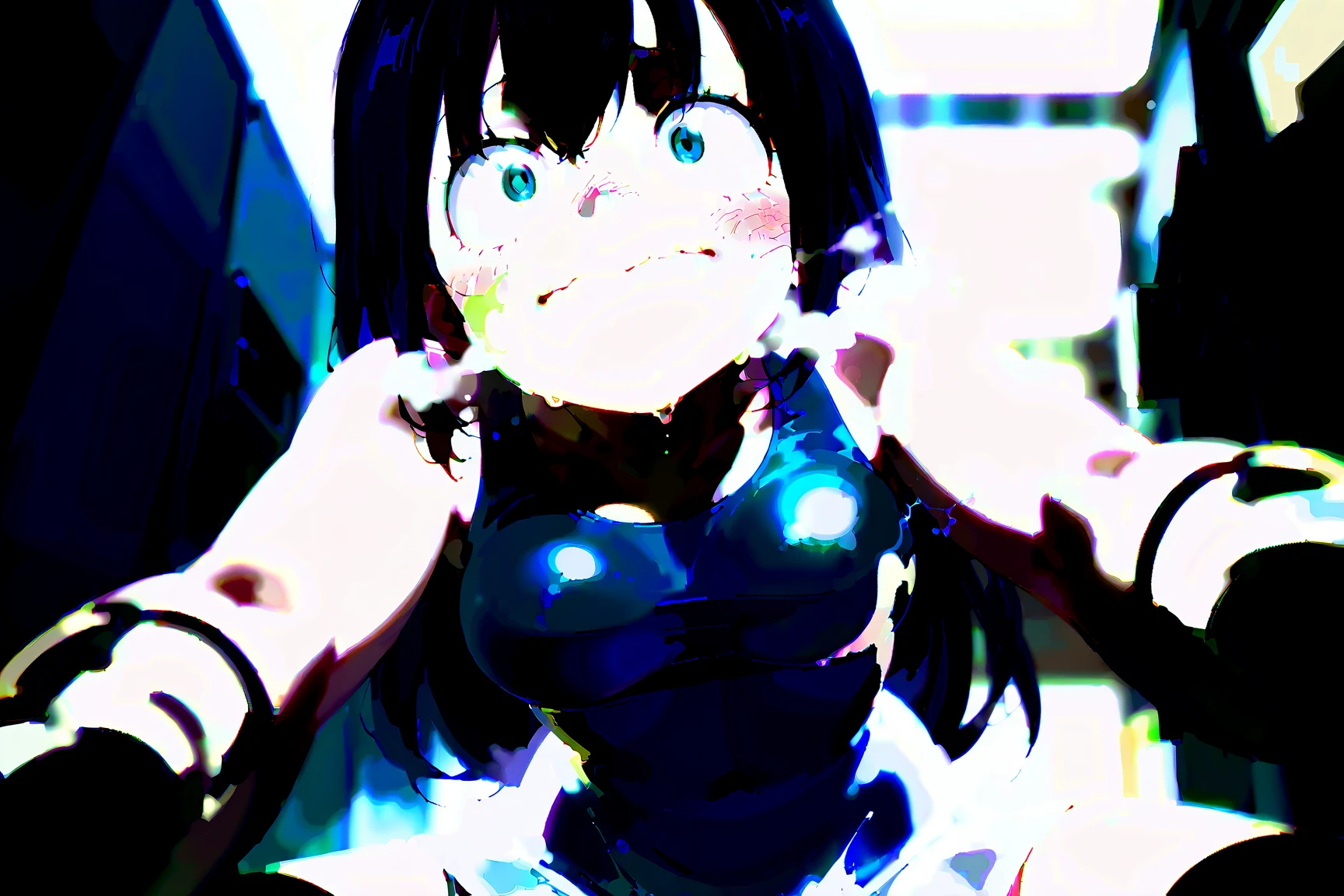 (nsfw:1.5)(masterpiece:1.4)、(Highest quality:1.4)１woman,(Full Body Focus)、((Highest quality))、(masterpiece)、(Realistic Shadows）、（Depth of written boundary）、（Intricate details:1.4）Ahegao、Angry expression、(On all fours:1.1)、１A man is inserting his penis from behind( (Bouncing breasts、Chest not aligned,Motion Lines、Motion Blur、trembling:1.2),(Scream:1.2)Tears in my eyes(Flat color: 1.0) That's it That's that That's that That's that That's that That's that That's that That's that (Black: 1.35) Part the pink two-tone hair vertically in the middle and tie a ribbon on the side: 1.3 ) (Black Half and Half (Black: 1.4) and Pink Hair Parted Vertically in the Center: 1.3) ((:1.35) and Pink Ombre Hair Parted Vertically in the Center: 1.3) (Black Mini Skirt: 1.2 ) (Ribbon/Solid hairstyle: 1.1) (Hair with side ribbons tied in a bow: 1.0) (Beautiful and delicate shiny purple drooping eyes: 1.0) (Drooping eyes with a hood: 1.0) (In the center of the chest White top with a big bow: 1.2 ) (White blouse: 1.2) (White shirt: 1.2)
