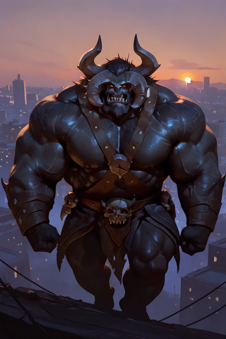 Solo, 1boy, muscular, bular, Bular the Butcher, horns, monster - SeaArt AI