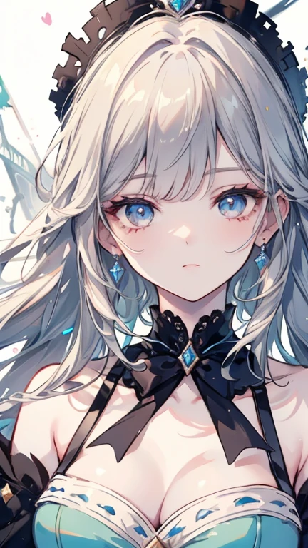 (best quality), (Super detailed), (Best Illustration), (masterpiece), score_9, score_8_up, score_7_up, (8k), (1woman), (black bra:1.2), (large breasts), {brown hair, (sideburns), (bob cut:1.3), curly hair, hairs between eyes, colored inner hair}, {(detailed eyes), twinkle(in the eyes), blue eyes}, blush, earring,