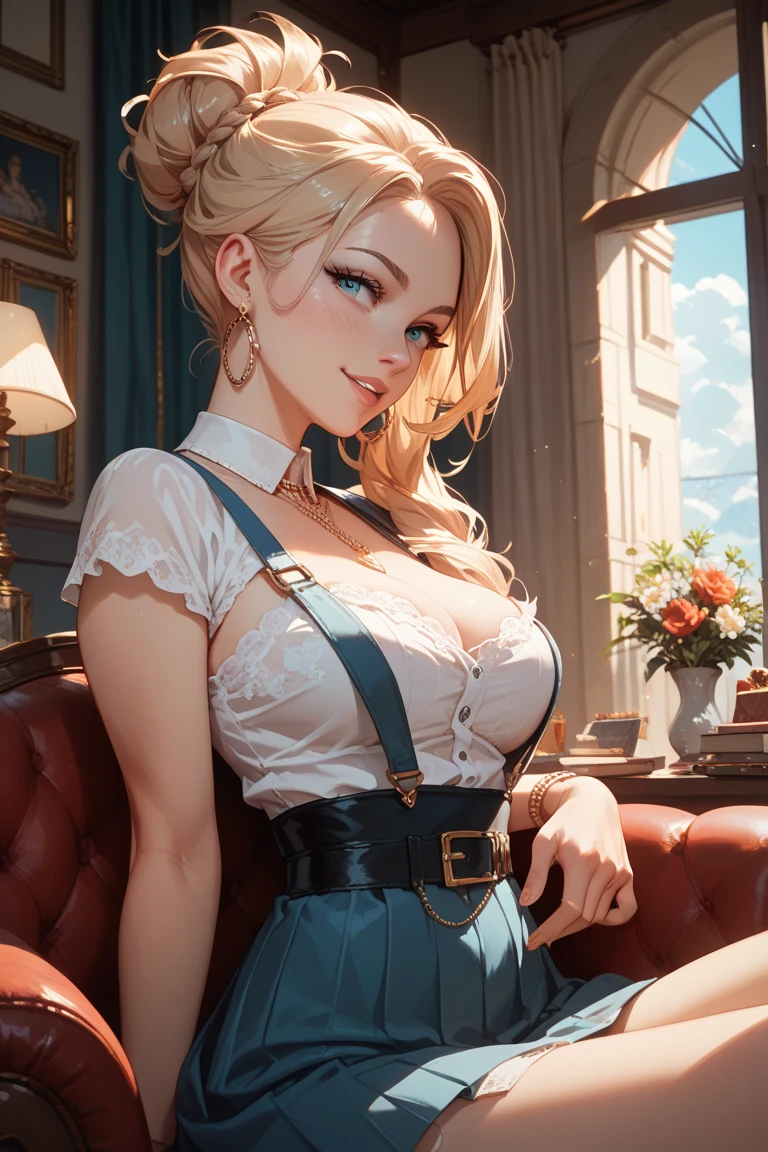 muscular woman, mother, mother, mature woman, housewife, kitchen, busty, huge , huge breasts, blondelong hair, Blue eyes, symmetric eyes, Highly detailed facial features,illuminate, hentai, high detail, daylight, skin texture, symmetric, high quality, absurdity, a high resolution, ultra-sharp, 8 K, masterpiece, extreme attention to detail, perfect face,realistic, (masterpiece, top quality, Best quality, official art,) very detailed, The most detailed, (1 woman:1.3)