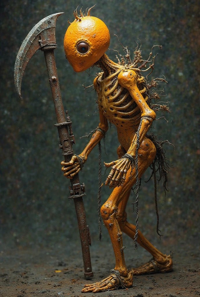a decaying skeleton,highly detailed,dark fantasy,horror,gothic,dramatic lighting,moody atmosphere,(best quality,8k,highres,masterpiece:1.2),ultra-detailed,(realistic,photorealistic,photo-realistic:1.37),intricate details,grungy,cold colors,dramatic shadows,eerie,unsettling,unsettling presence,decaying flesh,bony fingers,hollow eyes,grim reaper,death,decay,rot,decrepit,crumbling,gloomy,ominous