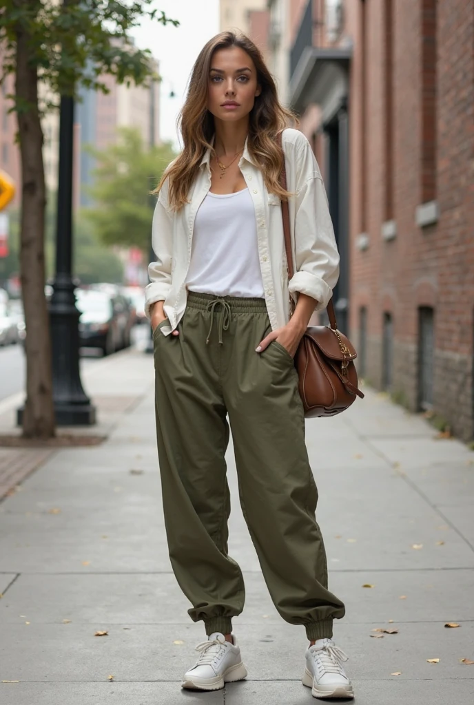 Beautiful woman in intricate Laid-Back and Casual Outfit