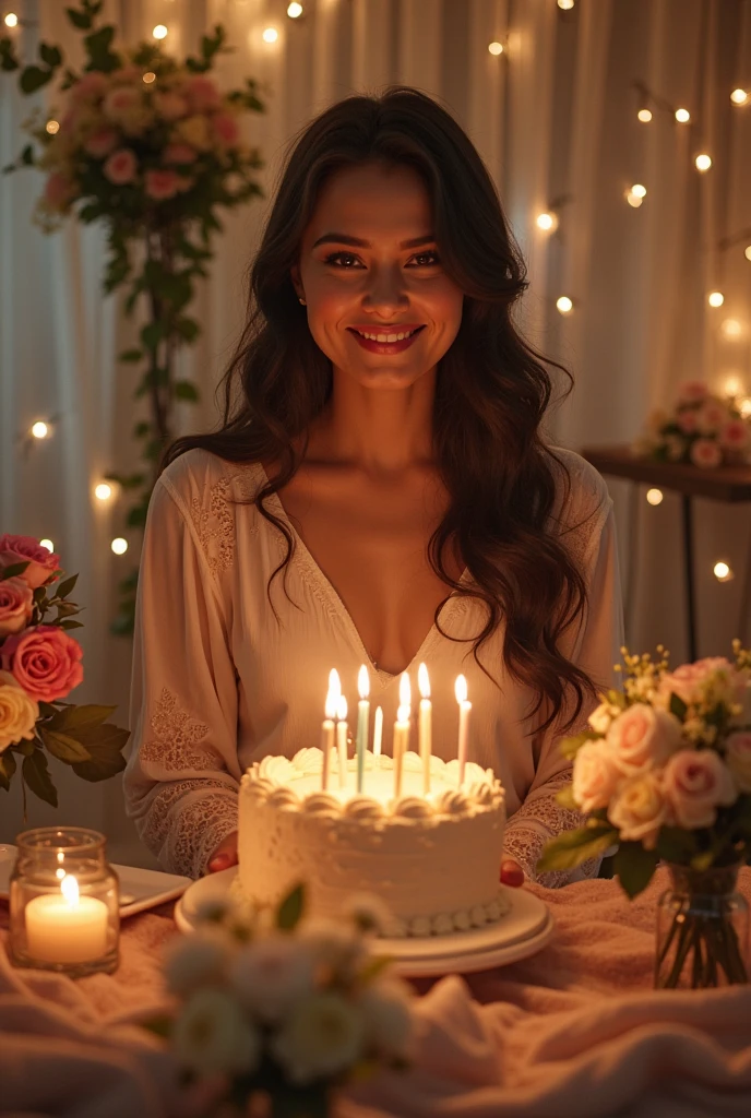 Simple but beautiful birthday decoration for wife
