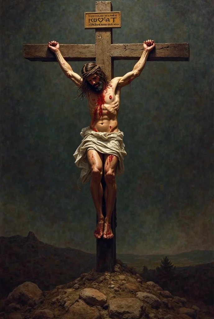 Black Jesus crucified