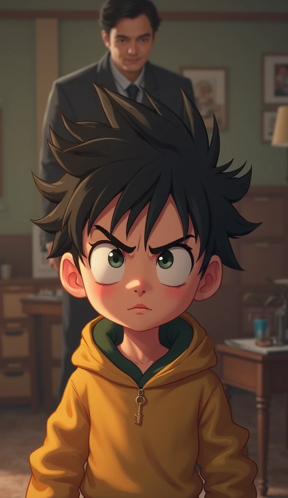 Cartoon boy angrily throws things in the messy room，Expression of anger，Children's picture books，Children's storybook illustration，High-quality fanart, Detailed fandom, childrens art in artstation, official fanart, 2D illustration, 2D illustration, cute artwork, cel - shaded art style, [forgetful], Shading!!!