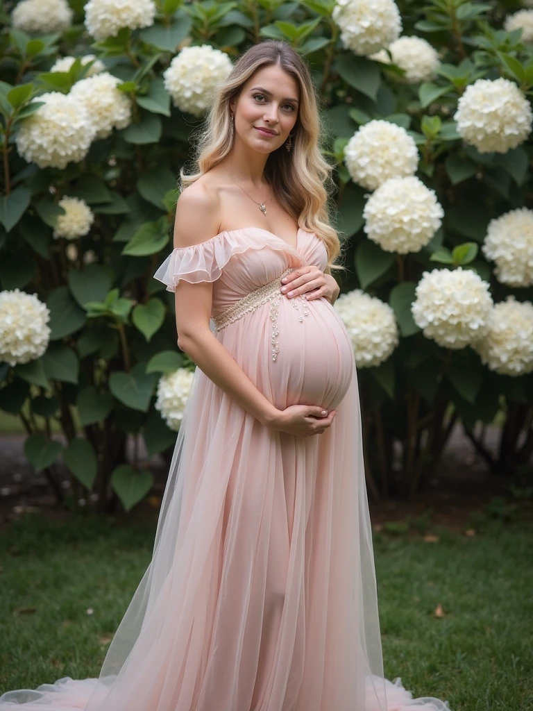 Pregnant women、Caucasian、Blonde、Maternity Dresses