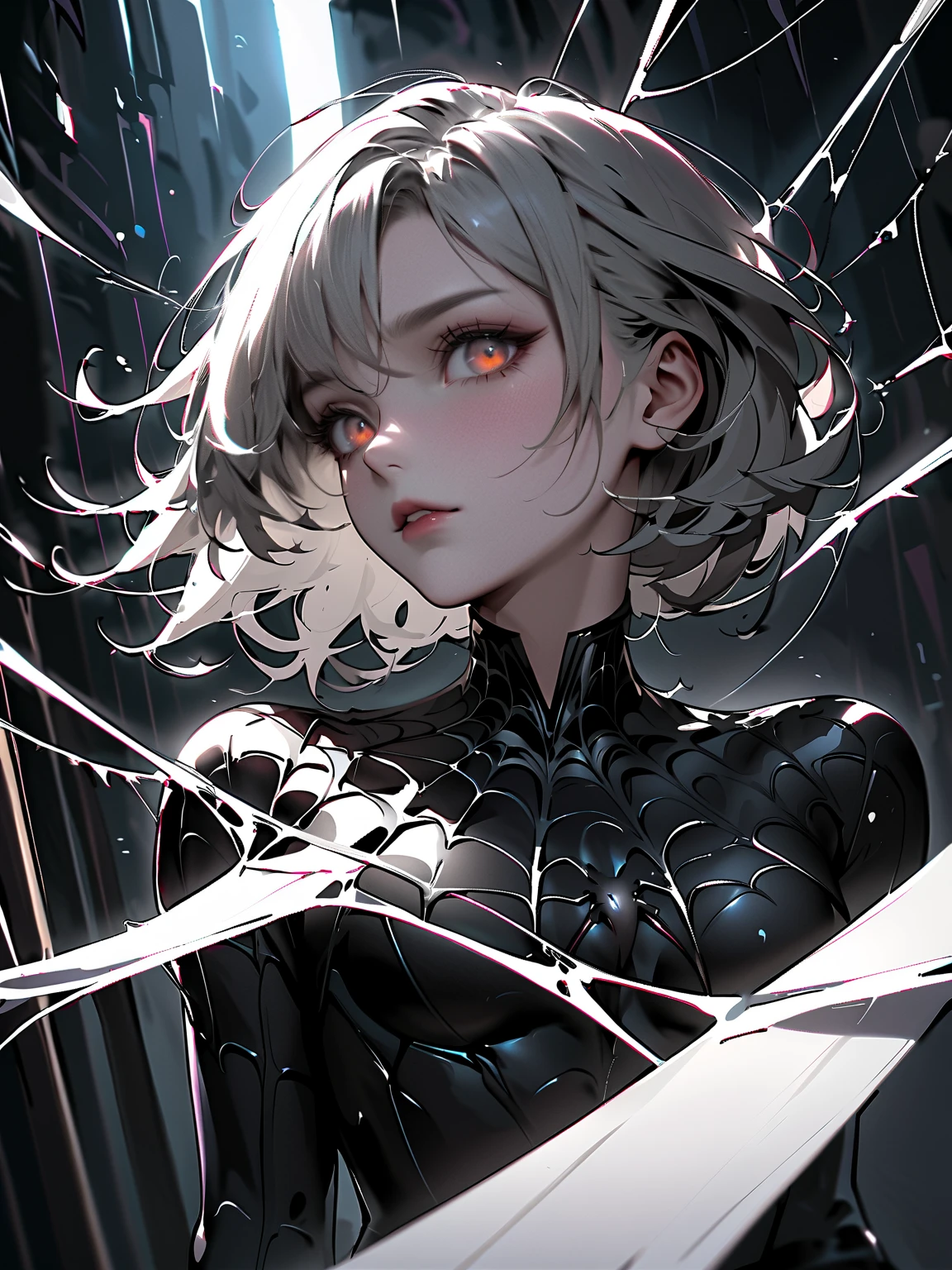 android girl, torn limbs, destroyed face, turned off, white skin, burned hair, lifeless