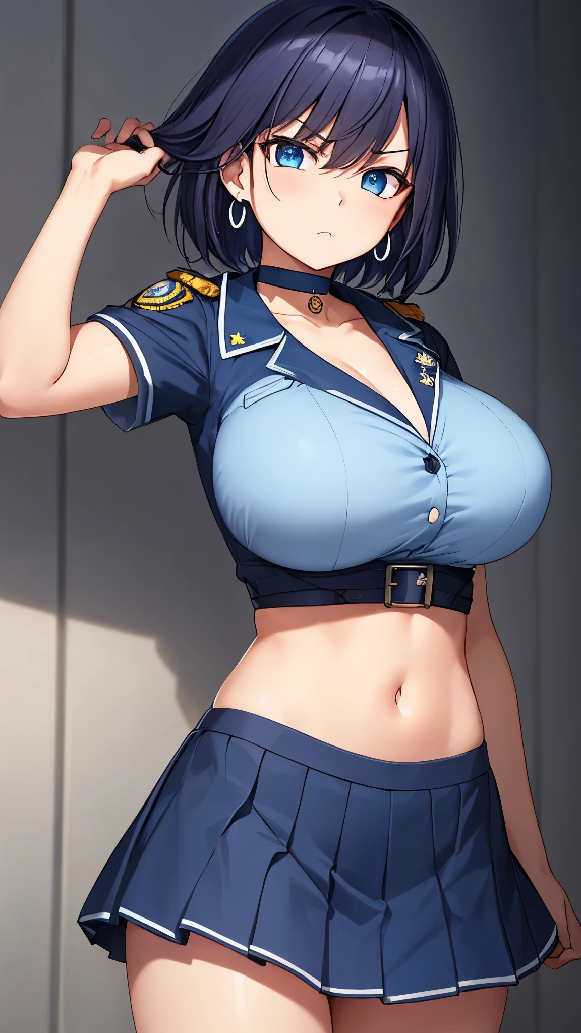 score_9, score_8_up, score_7_up, score_6_up, uncensored, Michiko_Tanaka, absurdly long hair, golden eyes, black hair, very long hair, parted bangs, forehead mark, lips, shiny skin, sweating, wet, wet hair, steaming body, heavy breathing, (small :1.3), BREAK (masterpiece:1.2), best quality, high resolution, unity 8k wallpaper, (illustration:0.8), (detailed eyes:1.3), perfect lighting, extremely detailed CG, (perfect hands, perfect anatomy), 1girl, breasts, solo, shorts, gloves, cloud, flower, belt, looking_at_viewer, cutoffs, earrings, jewelry, short_shorts, jacket, collarbone, smoke, black_gloves, cleavage, outdomach, standing, swimsuit,