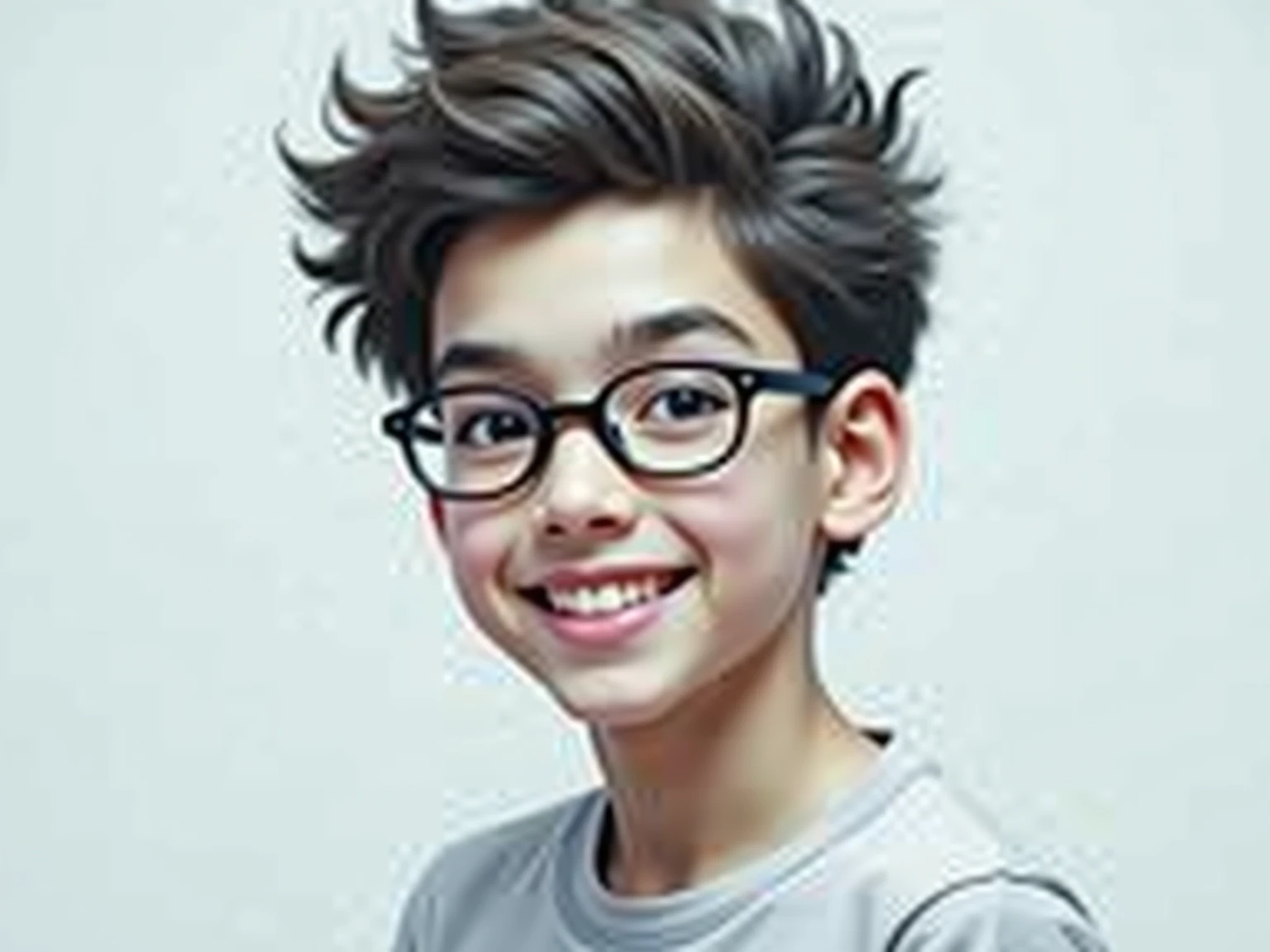 There's a boy wearing glasses and a t-shirt, Riyahd Cassiem, Alex, videoclipe, menino com rosto neutro, em frente a um fundo de floresta, slide show, Mohamed Chahin, ele tem cerca de 20 anos | curto, taken in the early 2020s, jewish young man with glasses. Descreva a cena de um jovem com capuz, wearing a black sweatshirt and jeans, standing on the sidewalk on a rainy night. He is looking at a shiny GTR R35 car passing on the road., Your admiration visible in your eyes. The light from the headlights reflects on the puddles of water around you, enquanto a chuva cai suavemente sobre ele. O som do motor potente ecoa no ar, misturando-se ao som da chuva. The boy remains motionless, captured by the elegance and speed of the car, dreaming of the day when you can be behind the wheel of such an impressive machine. Ultra realista, Pixar mito