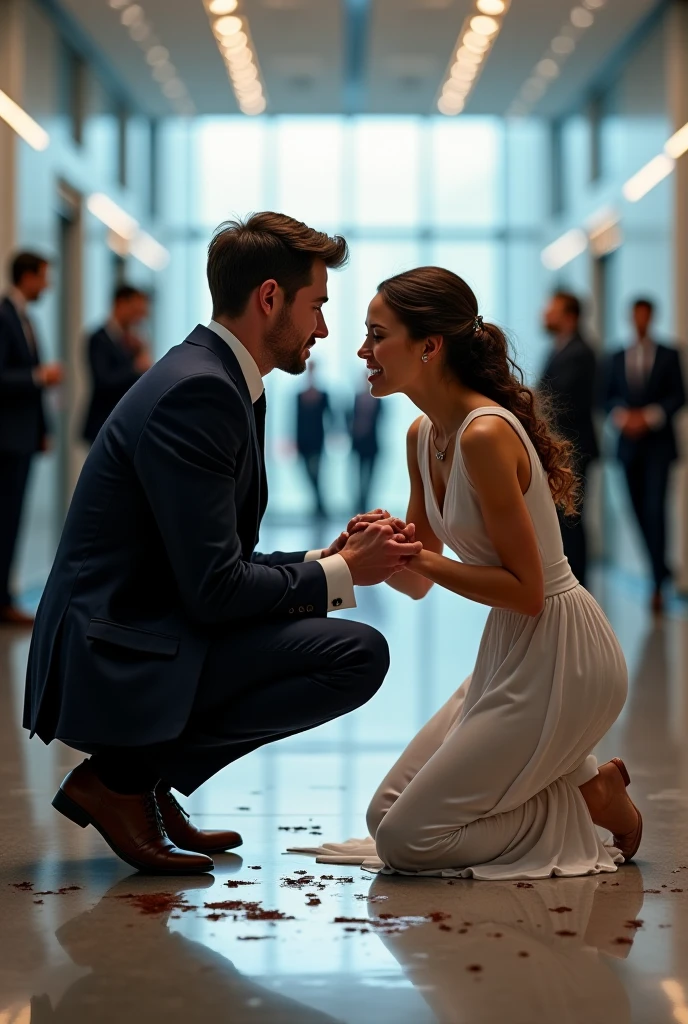 RAW photo, A man in a striped even jacket dances in an embrace with a woman, Maximum similarity, higly detailed, 8K UHD, hiquality
