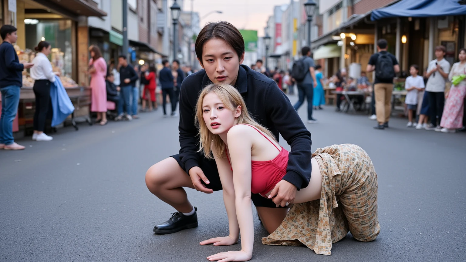 highest quality、16K high resolution、Super detailed、masterpiece、Live shooting、realistic:1.4、hyper realism:1.4、sharp focus、very delicate and beautiful、small details、(one beautiful female golfer)、(1 middle-aged male golfer:1.5)、(european:1.2)、(super beautiful)、(beautiful face:2)、(detailed face:1.5)、(fine eyes:1.1)、(fine and beautiful eyes:1.1)、Perfect round eyes、(detailed lips:1.1)、(detailed nose:1.1)、(blonde:1.3)、(Golf course greens:1.3)、(before hitting the putter)、(Man hugging woman from behind:1.6)、(mini skirt:1.5)、(white panties)、(Woman has a troubled face)、(Two people wearing golf clothes:1.1)、(Clothes)、(At SFW)