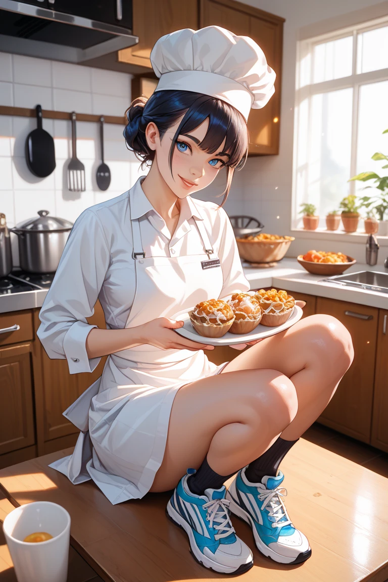 unity 8k wallpaper, anatomically correct, (((masterpiece))), (((highest quality))), (((Super detailed))), (((High resolution))), ((ultimate cutie)), perfect hands, perfect finger, (((excellent anatomy))), detailed beautiful face, shiny hair, (((Improve))), (pot belly), (take up), medium breasts, ((thick thighs)), (((alone))), ((enchanting smile)), (((blush))), (half open mouth),
break, (((sit astride the perfectly spherical shape 6-inch volleyball))), (((spans six true spheres" volleyball))), (((real ball 6" volleyball fits perfectly crotch))), break, (((Rub the real ball 6" volleyball against crotch))),Beautiful hands,Beautiful fingers,Detailed finger features,(Detailed hair features:1.7),detailed facial features,detailed clothes features, (perky chest:1.1), (pointed chest:1.3),
break, (Collared volleyball uniforms), No sleeve, ((bloomers)), ((Padang juice stain on knee), (elbow pad), (((Sweat))), (((covered in Sweat))), ((deep breath)), in the kitchen, indoor, lit, looking at the viewer, whole body, (spoken heart)(with sparkling eyes and a contagious smile),her thin pubic hair, looking at viewer, pose muy sexy"
