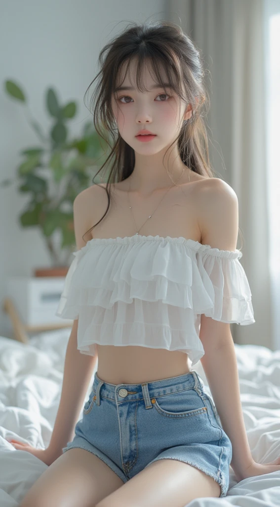 (Baby 8 years old)Big yawn、Buttocks emphasised、She spread her legs,Revealing White Transparency、see through、Turn to me、Practical、(8 year old girl,Long wavy hair)、Visible nipples, Landing Far Shot)、( Standing in front of the window) bedroom, (In the tent)Buttocks emphasised, Transparent Micro-Shorts、Very Tight Transparent Mini-Skirt,