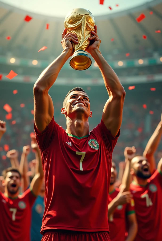 Ronaldo phenomenon cup in hand
