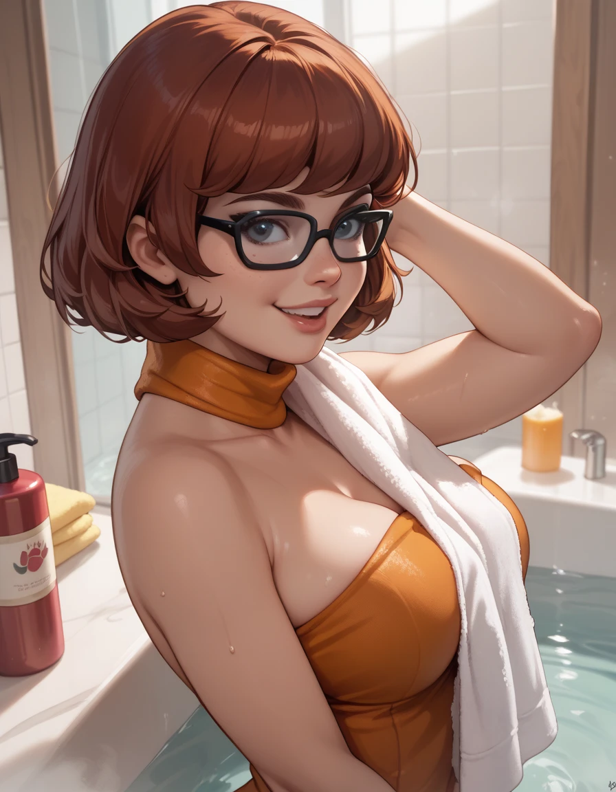 NSFW,Beauty,1 person,Completely naked,Wear a belt,Hand wearing wrist watch,Drunk,Japanese-style room,Depict the whole body