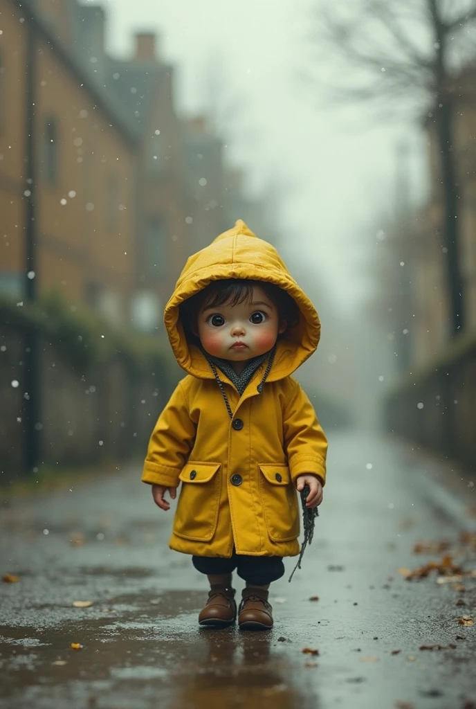 Boy in the newyork , rain ,8k ,microdetail