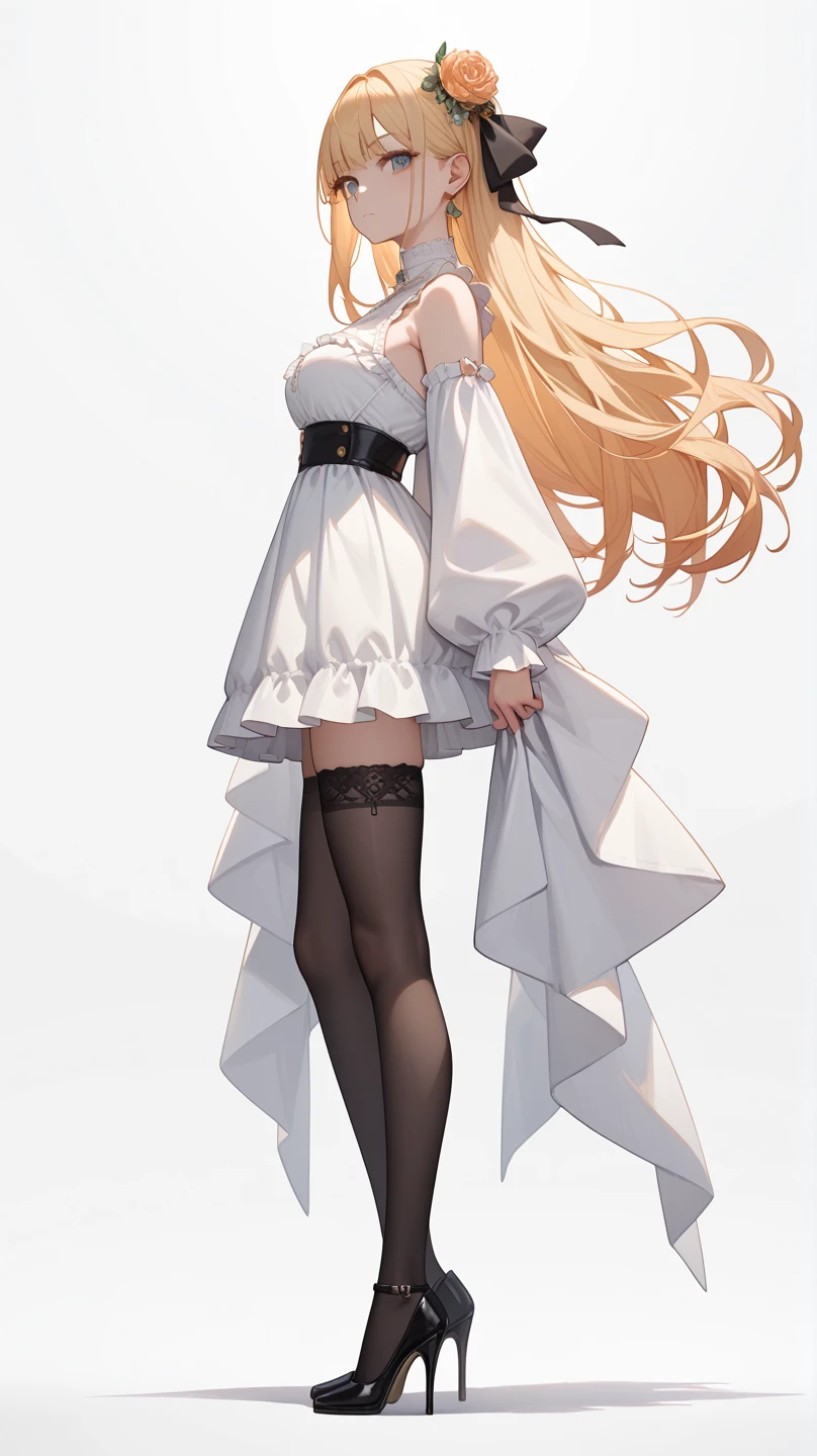 Create a perfect masterpiece, perfectly detailed in 8k full hd quality, full body, of a beautiful girl, long blonde hair, black eyes, medium breasts, erotic look, female knight, mini medieval  armor, red cape, crotch armor plate, anal plug, bracers, armor heels boots, pubic hair peek, excessive pubic hair, revealing micro bikini armor, standing, legs spread, anime style, hentai style, nfsw