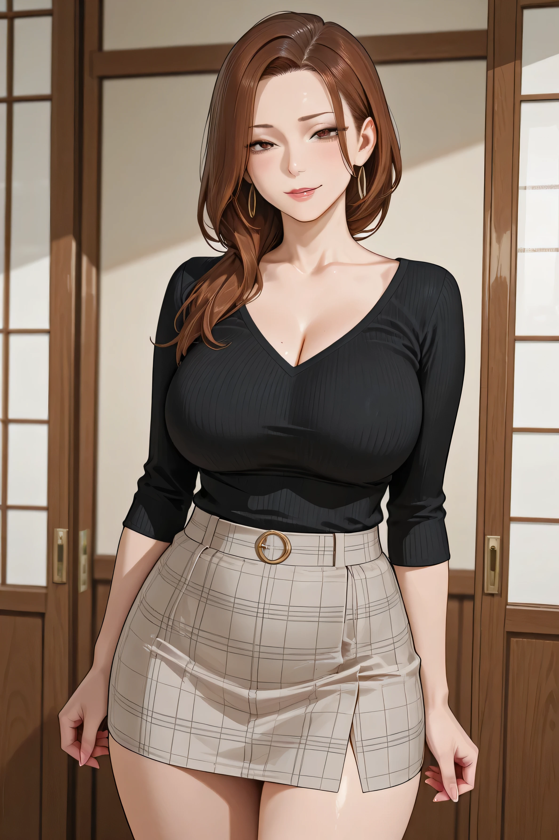Obsessive possessive Anime milf with skirt