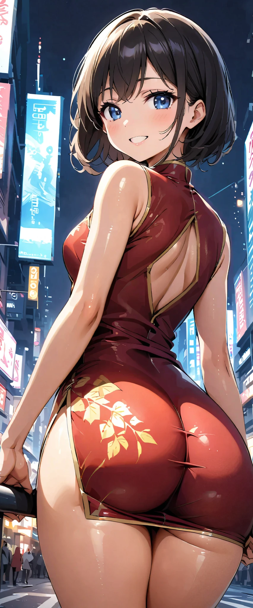 Bibi Dong,(((Mature female, (Pink iris:1.3), eyeslashes, Black eyeliner, black eyeshadows, braidedhair, Tattoo on the forehead, short detailed hair, Pink hair, pony tails,))),((Masterpiece)),A high resolution, ((Best quality)),tmasterpiece,top-quality,best qualityer,((( looking at viewert, There is light in the eyes,Exquisite facial features,laughingly,self-assured))),