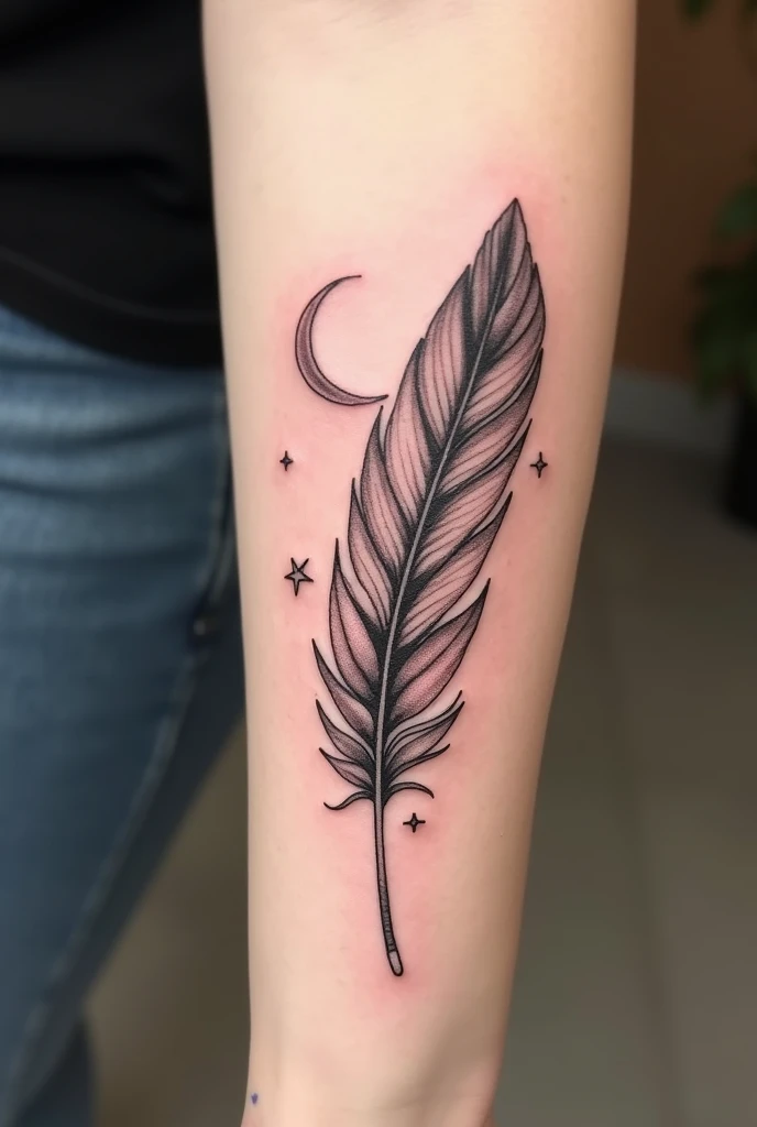 a scorpio zodiac constellation merged with a feather for a tattoo idea