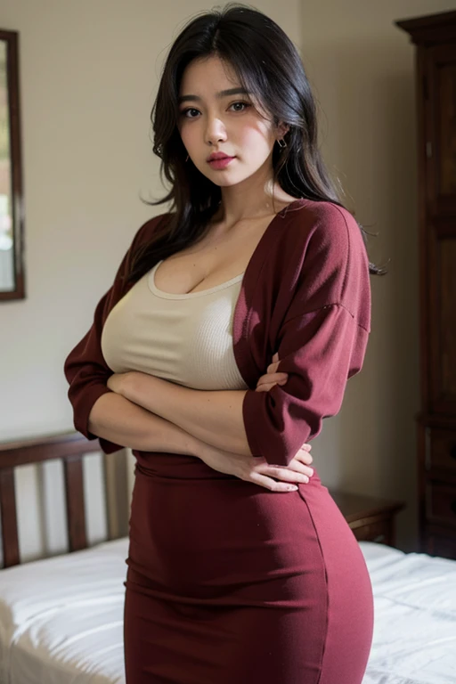 top-quality、Top image quality、​masterpiece、fully body photo、25 years old women, governess、Dark brown wavy middle hair、bangss、(Red(Volleyball uniform、))、 ((no-bra、Puffy nipple、))、Shower room、clothes wet、soft boob、Big breasts,、Kamimei、 Shy laughter、Lying on the floor、(((((Grasp your breasts with both hands over your clothes)))、Touching the crotch、open one's legs、Open both knees))