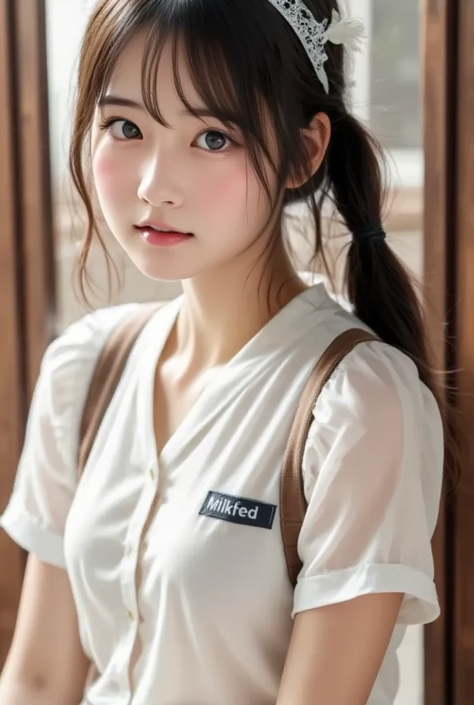 ((Sunburn))、((Tanned Gal))、One Girl,、(Fox ears)、 (Beautiful girl, Delicate girl:1.3), (14 years old:1.3),(Please unbutton your shirt and look at your chest..)、((hostess'curly hair))、,15 years old、((Small breasts))、(とてもSmall breasts))、((可Adorableセーラー服))、(8Kんin,Highest quality),school classroom,student,class,((JK skirt)),blue Wet shirt, Wet shirt, Adorable, smile, Narrow side, short, fine hair, 32Kin, masterpiece, Best image quality,Ultra-high resolution,Perfect hands,look up_in_audience,wet skin,(( Legs wide open)), ((Spread your legs)), Looking at the camera, Eye for details, Beautiful Eyes、Dynamic Movement