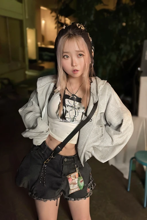 Lee Gahyeon from Korean k-pop group Dreamcatcher as a blonde vampire.