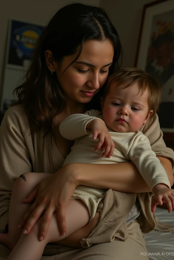 woman with black newborn in her arms
