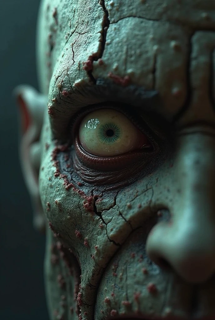 a woman with a horrifying face, extremely ugly and distorted features, sunken eyes, gaping mouth, rotting skin, a skeletal body, unhealthy and uncomfortable appearance, in a dark, unsettling horror atmosphere, highly detailed, photorealistic, 8k, best quality