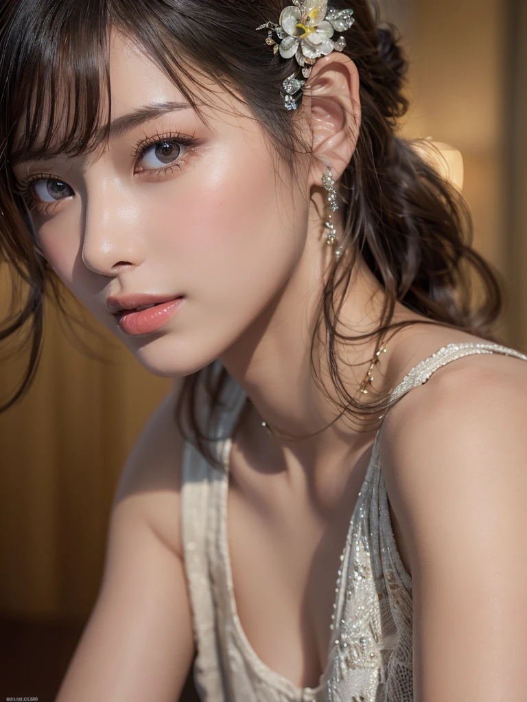 ((masterpiece))、(((Highest quality)))、((Very detailed))、(Surreal)、((Upper body portrait:1.27))、(Highly detailed CG illustrations)、(Very delicate and beautiful)、Highest quality、Realistic texture、Realistic skin feel、realism、Absolute rules、最高masterpieceのバランス、The most amazing compositions of women in bikinis、Realistic creation and expression、