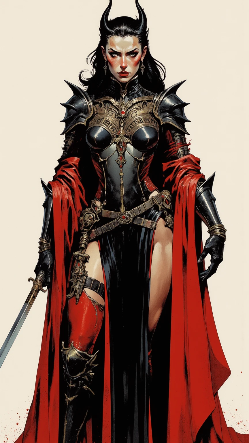 ( Full body ) character illustration 
of  the ( [ ominous  | gloomy ] ( [ Milla Jovovich | Scarlett Johansson ]  )  )
as a ( biomechanical ( atompunk ) )
( [ posing | standing ] ( on top of a pedestal ) )
in front of  an empty noiseless background 
[ perfectly |  precisely ] centered in the middle of composition
, ( ( Alphonse Mucha's | Victo Ngai's  | Alphonse Mucha's  | Jakub Rebelka's ) concept ( tarot card )[ illustration |  artwork | banner ]  )
in  CCDSF artstyle
full of  [ retro-futuristic | sci-fi ]  ( art deco  ( [ circuit | sacred geometry ] ) designs  )
, perfect ( ( symmetrical ) well proportioned anatomy )