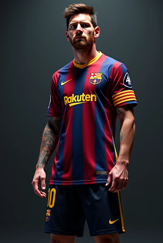 You can make a picture about deadpool and Messi by wearing the University of Guadalajara black lions shirt