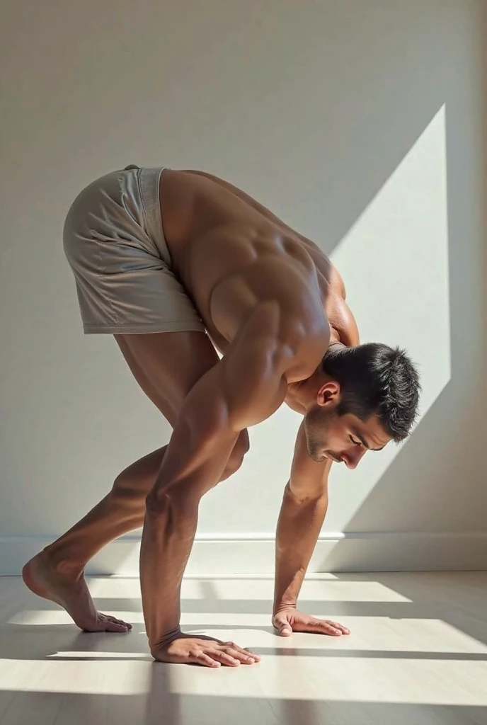 man working with marble, beautiful sunlight from window