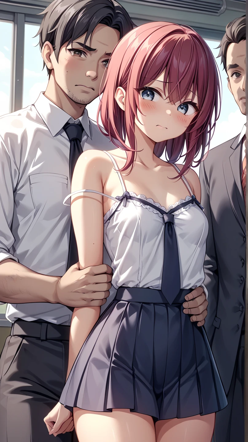 highest quality, muste piece,long hair,Very huge,(1 girl:1.6),(1 slender handsome man:1.5),(((1 boy, a boy is grabbing girl’s breasts from behind:1.5))),(bra:1.5),((grab your breasts over your bra:1.5)),(spread legs:1.4),Big breasts that are about to burst,Plump nipples,(biggest huge breasts:1.4),emphasize the chest,big nipples,(embarrassed:1.3),(super mini skirt:1.4),(Panties that get wet:1.4),(classroom:1.5),(heart mark:1.2)