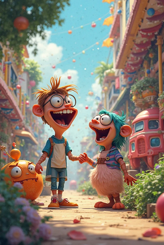 Create 4 characters inspired by the Garbage Pail Kids comics but photorealistic, (Your teeth have to look real)no comic.adaptation to real life, 4k