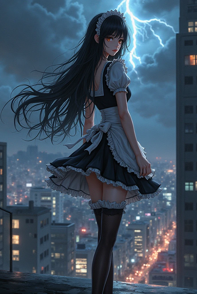 Girl in the depths of darkness struggling desperately anime