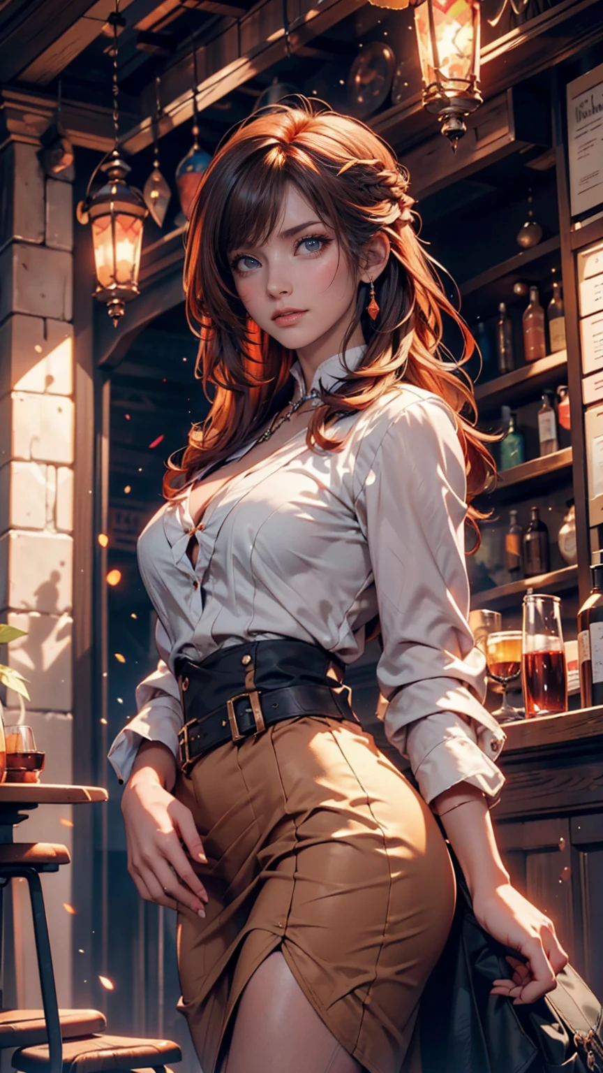 beautiful ginger women in detailed dress at cozy detailed potions shop, air above hair, IPA award wining, masterpiece, made with professional high quality camera, intense contrast, detailed painting matrix, sultry look, inviting expression
sultry look, seductive,