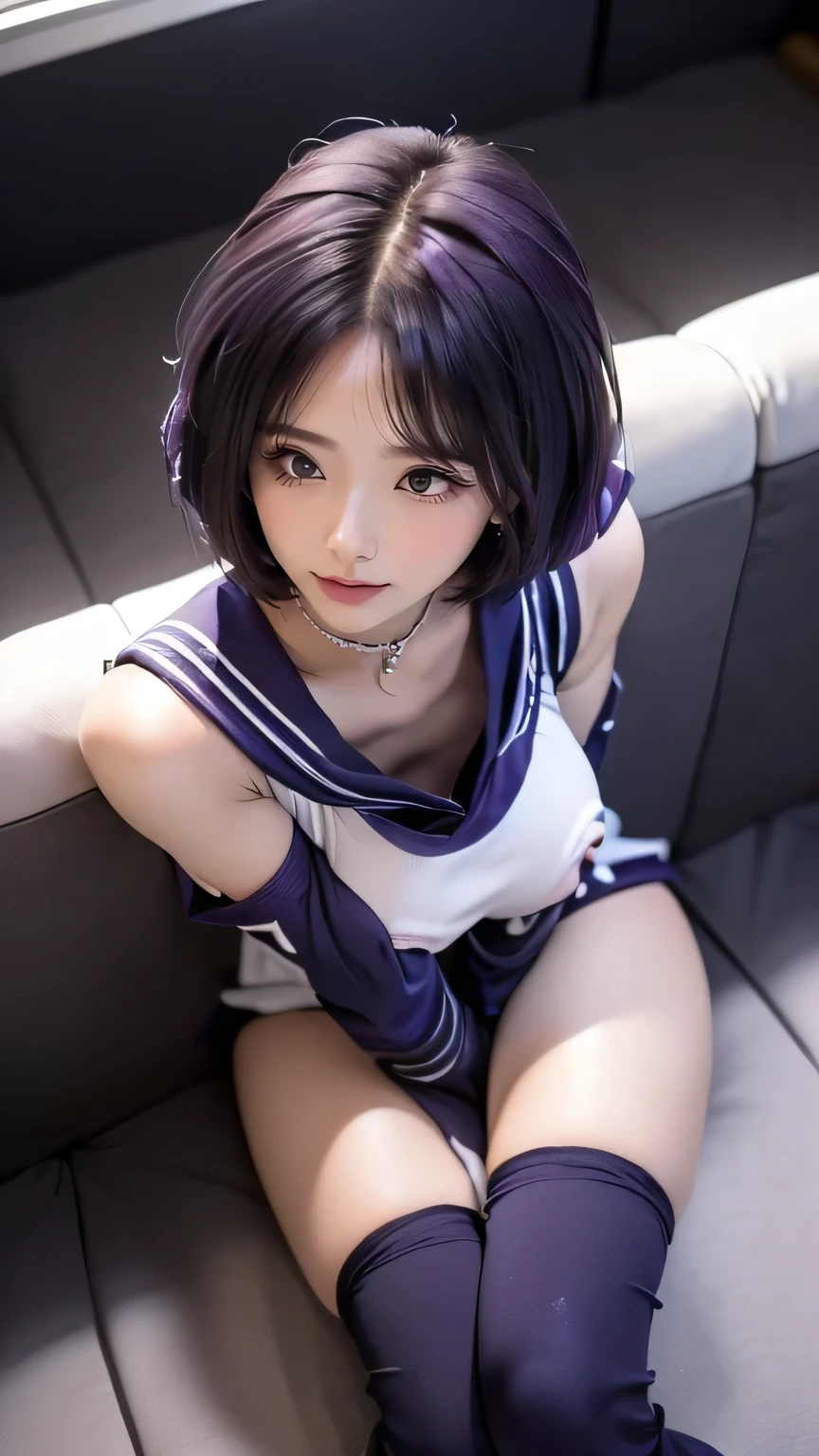 ((( top quality ))), (( masterpiece)), ( details),((( a lot of men are on the train ))), (((((( HotaruTomoe, (sailor Saturn , purple hair, short hair, elbow gloves, neck ribbon, bangs, long hair, circlet)))))))), ((( slender body, big breasted , Big Breasts,The Valley of the Chest, Cleevidge, thick thighs, ))), (( Cameltoe)),(( growing skin, white skin, growing skin)), Mysterious Light, ((( well-prepared face about the middle of leg opening ))), (( big eyes)), (((((( droopy eyes )))))), (( random angle )), Fully effective , eyeshadow , pink cheeks, earrings, necklace,(((( 1boy , breasts, paisuri,penis,from the front,Image from above)))),