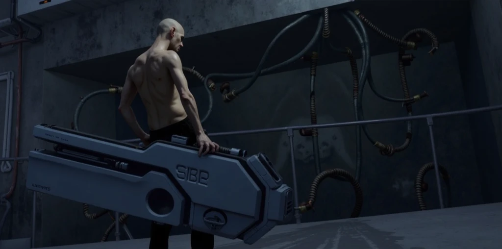 Creates a vertical image of a  on his back showing his insulin sensor, in a hospital room surrounded by 3 doctors