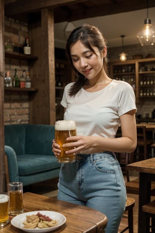 very dead drunk wasted young mum drinking booze with her six years old drunk daughter, swaying drunkenly, exaggerated swaying,, standing drunkenly,, drunk facial expression, swaying drunkenly, unable to stand
