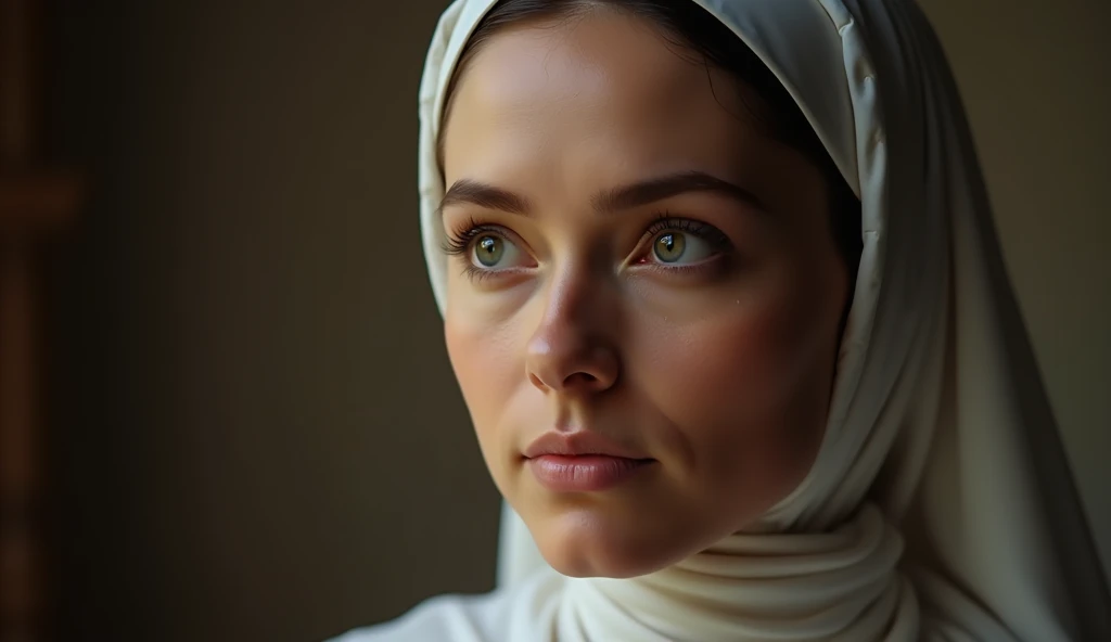 A very beautiful and real Muslim Indian woman with Hijab at morning time hyper realistic