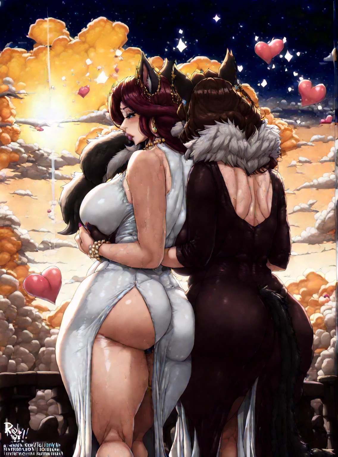 ✨️, (fuzzy:1.5), (fur:1.8), isometric view, (side view), best quality, absurd res, hindquarters, sunset clouds, starry sky, jacuzzi, sparkles, sunlight, floating hearts, environment, by pino daeni, by foxovh, by sligarthetiger, by bread, by gammainks, by seibear, by lollipopcon, by xpray, by roly, (animal), (milelderly stepmothers, (mature ), 2 girls, (kissing), lip to lip, orgasm_from_k, (excessive drooling), hug, holding, breasts frottage, d snu snu, luxury, neck accessory, ear accessory, arm accessory, hair accessory, (sweaty), no clothing, furgonomics, cleavage overflow, cleavag, nipple outline, bes, big areola, (ed), standing, (diretion outline:(path lines:1.6), (direction lines:1.6), (motion lines:1.7), (motion path:1.6), (motion trail.4), confetti, crowd, (squirting), (butt squish:1.4), (standing trib:1.3), (double_penetration), n position, balls deep, anal_kiss, side_of_anus, touching butts, butts touchimooshing butogether, butt bump,t to butt, ass ss, bac back, knee to knee, leg tg, cramped spaceall, (facinch otherntwineails, eosion, (forced:1.4)